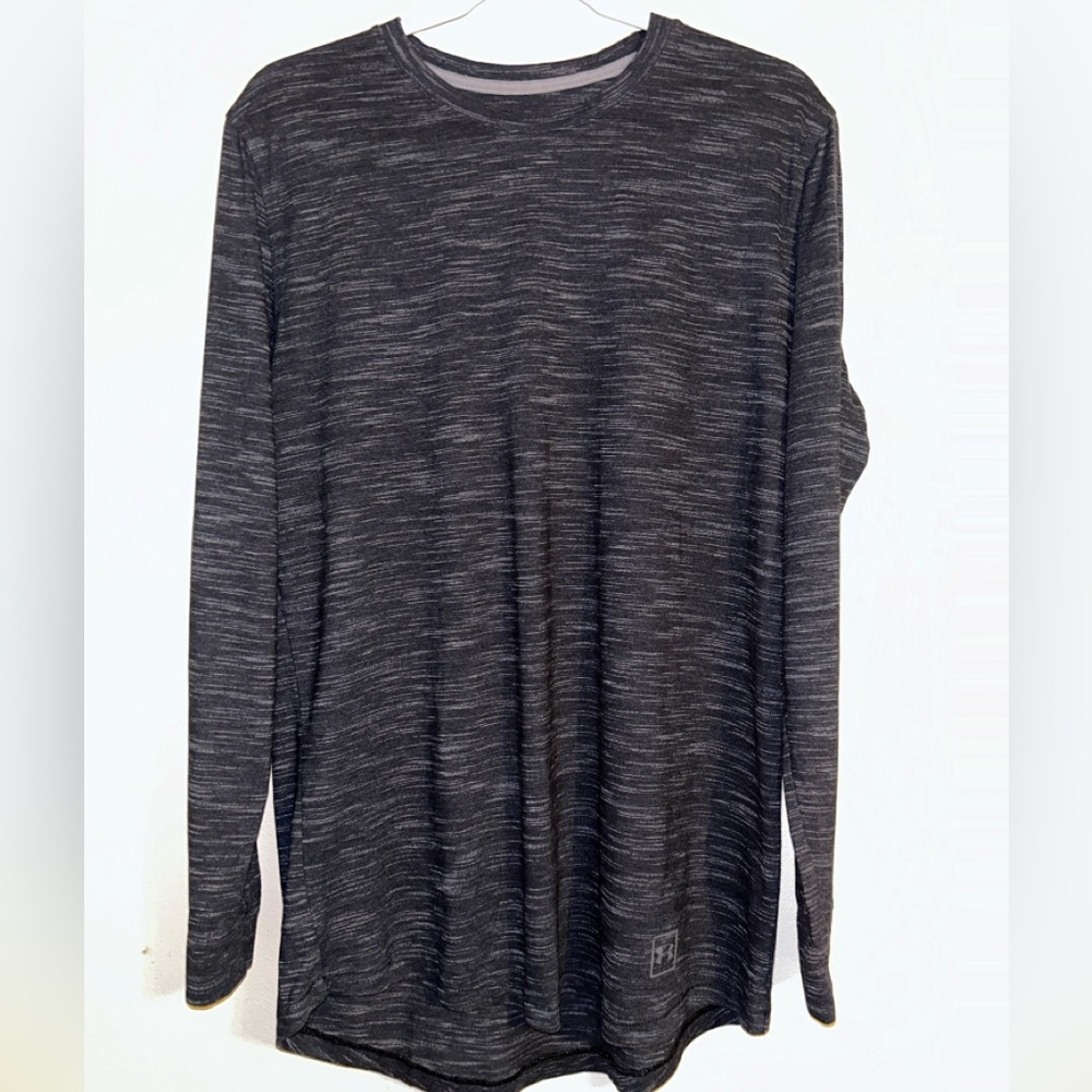 Columbia Long Sleeve Fitted Top Sz Large Dark Heathered Charcoal